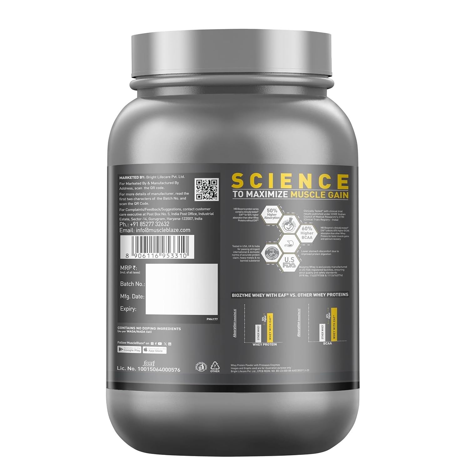 MUSCLE BLAZE PERFORMANCE WHEY - 500 Gram/BLUE TOAKI COFFEE