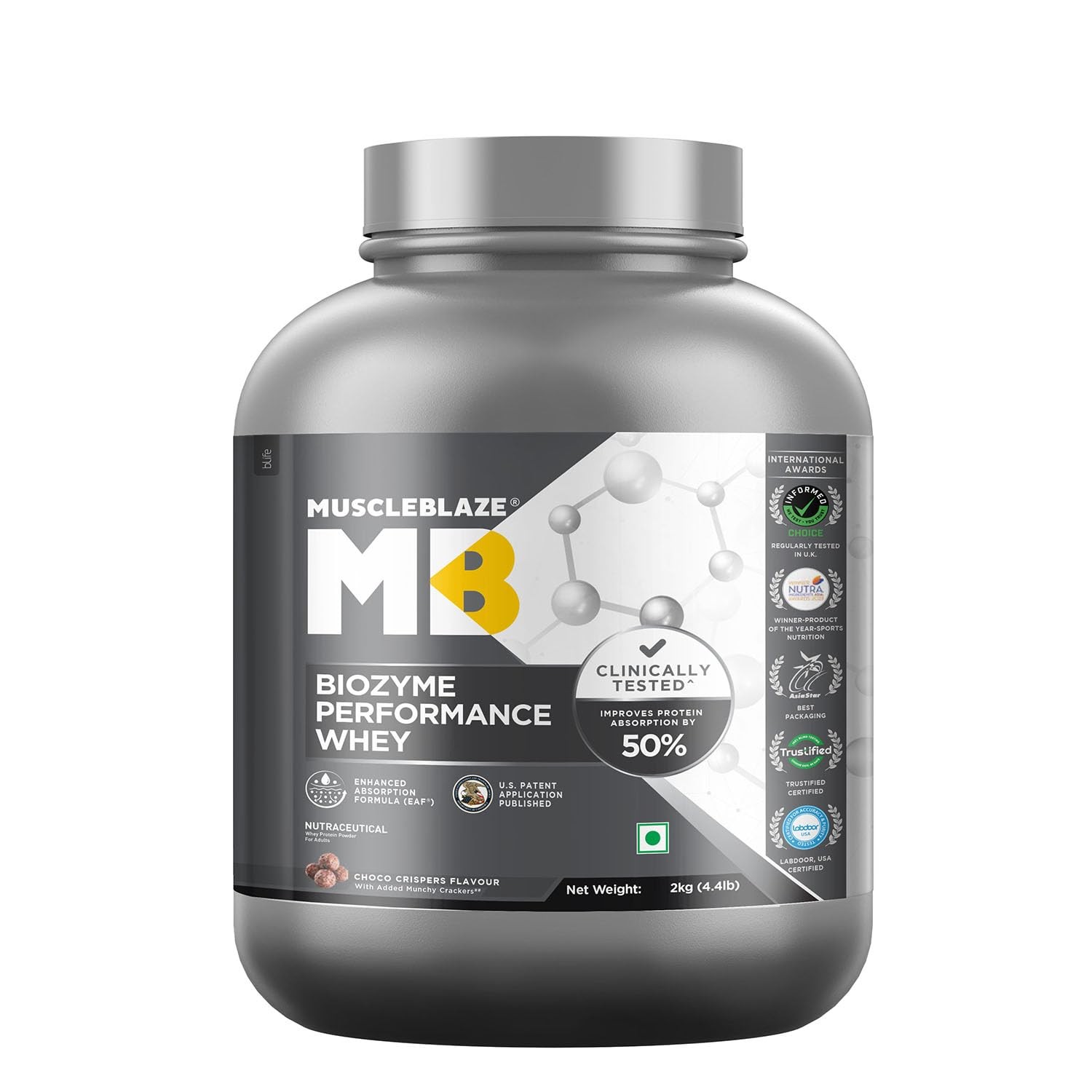 MUSCLE BLAZE PERFORMANCE WHEY - 1750 Gram/CHOCO CRISPERS