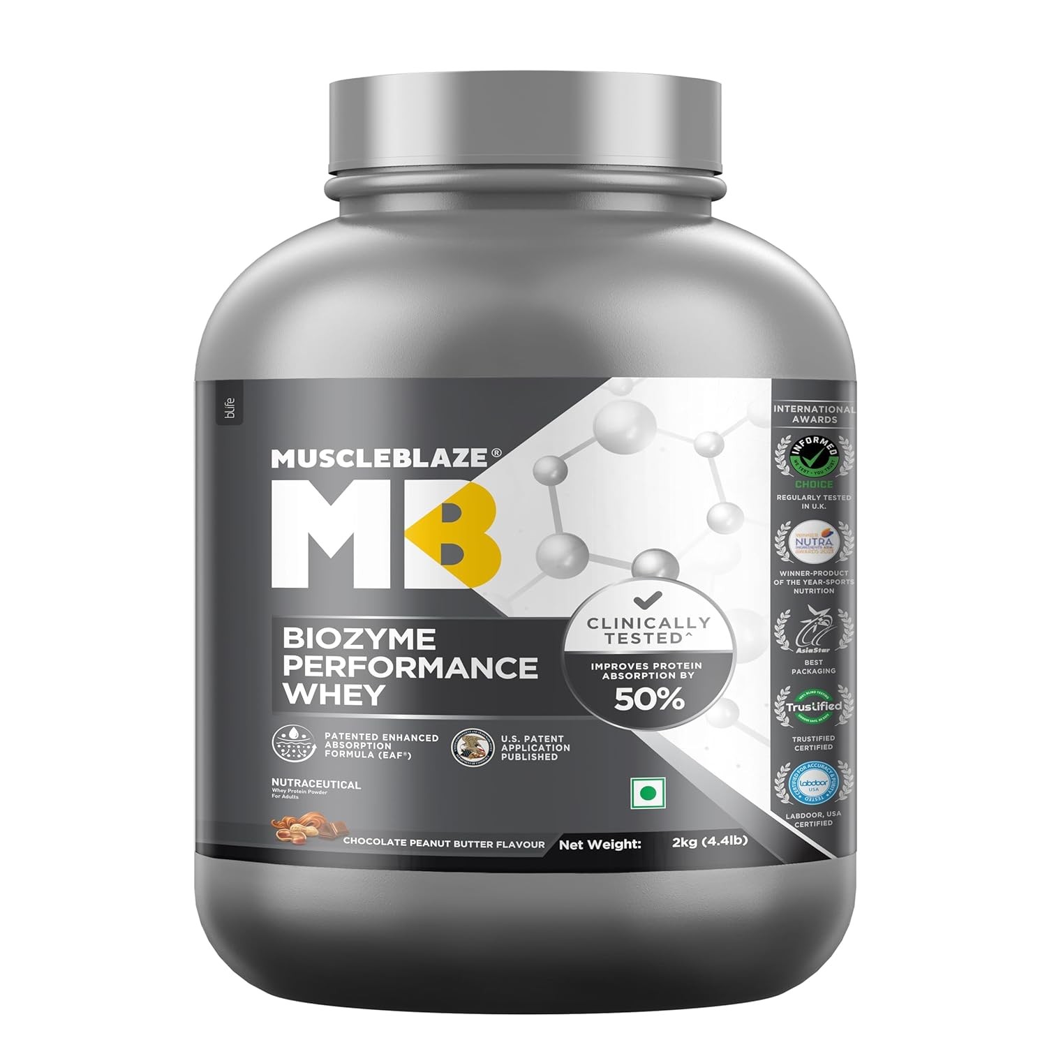 MUSCLE BLAZE PERFORMANCE WHEY - 2000 Gram/CHOCOLATE PEANUT BUTTER