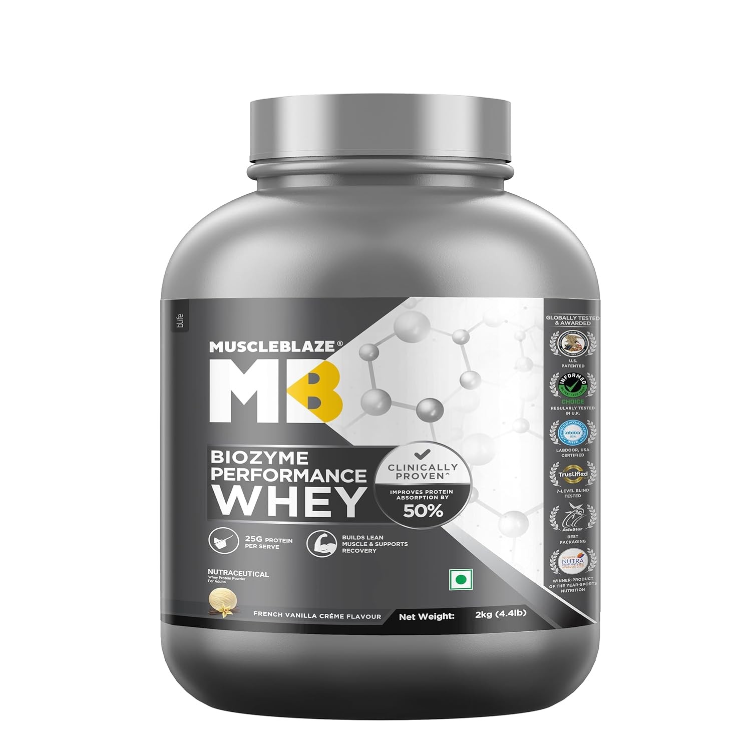 MUSCLE BLAZE PERFORMANCE WHEY - 2000 Gram/FRENCH VANILLA CRÈME