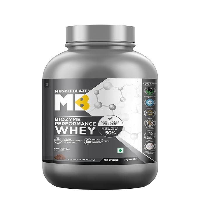 MUSCLE BLAZE PERFORMANCE WHEY - 500 Gram/LESS SWEET CHOCOLATE