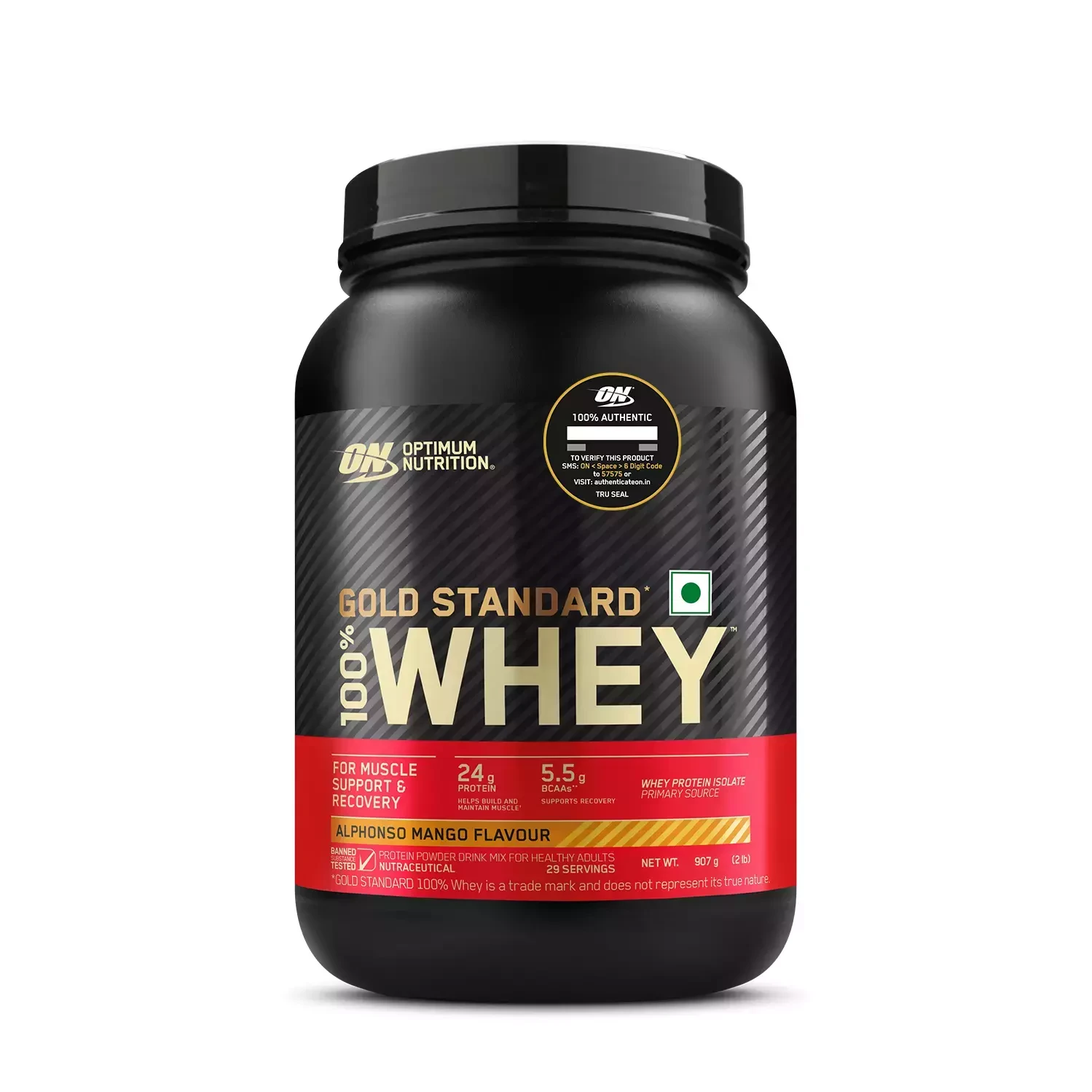 OPTIMUM NUTRITION GOLD STANDARD 100% WHEY  - 907 Gram/ALPHONSO MANGO
