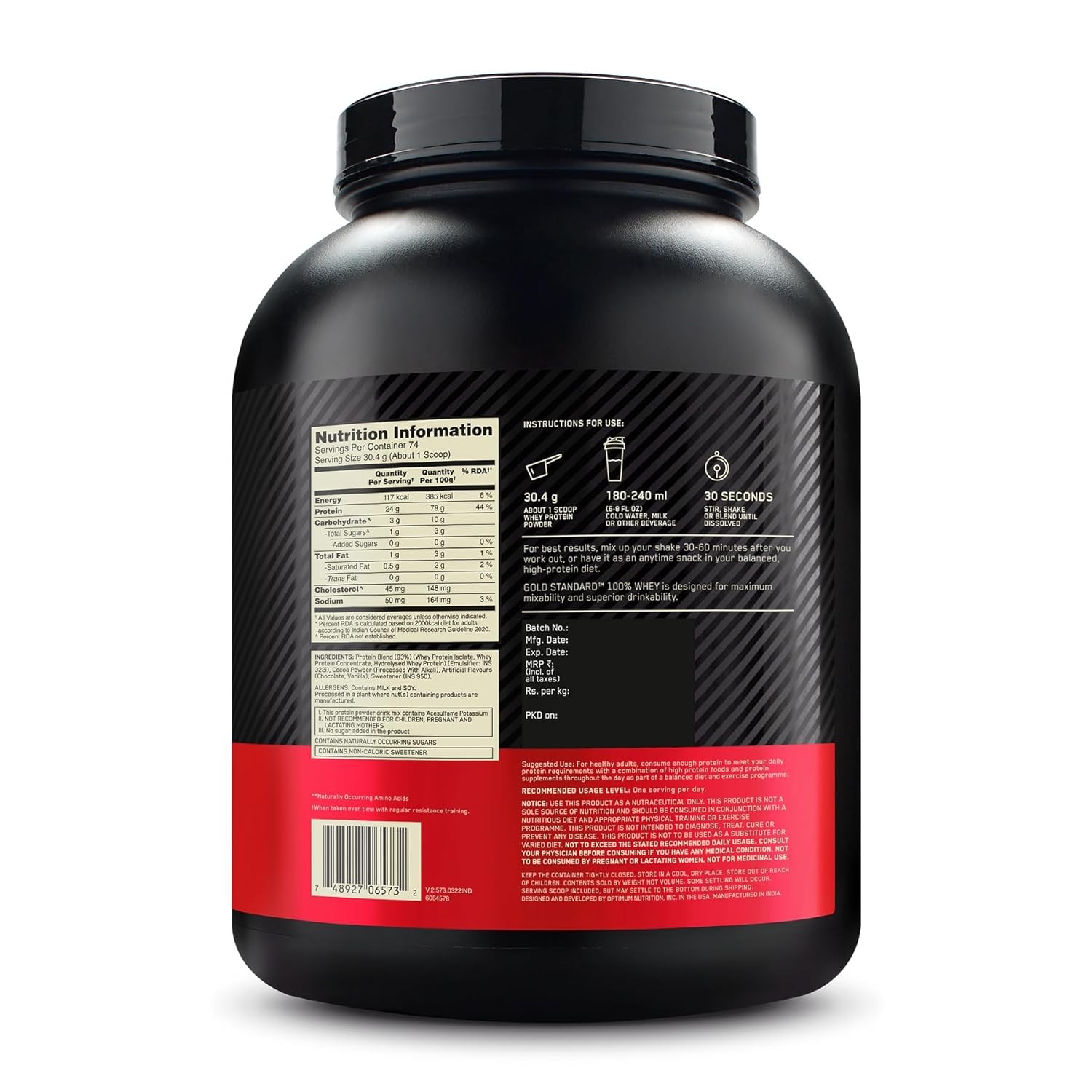 100% CLEAN RAW WHEY PROTEIN CONCENTRATE - 500 Gram/UNFLAVOURED
