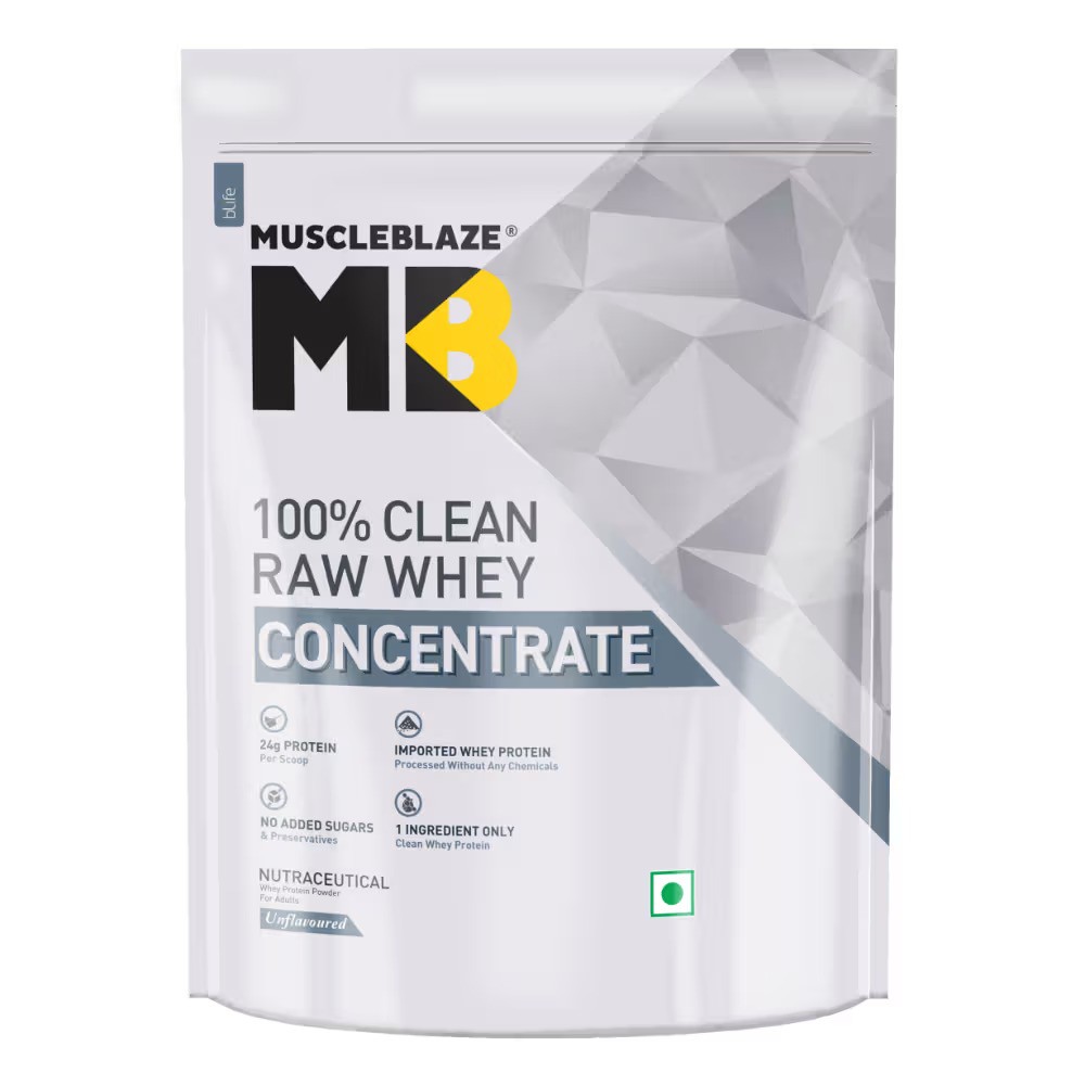 100% CLEAN RAW WHEY PROTEIN CONCENTRATE - 1000 Gram/UNFLAVOURED