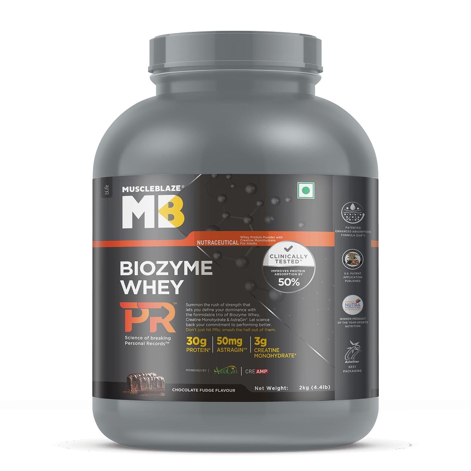 MUSCLE BLAZE WHEY PR - 2000 Gram/CHOCOLATE FUDGE