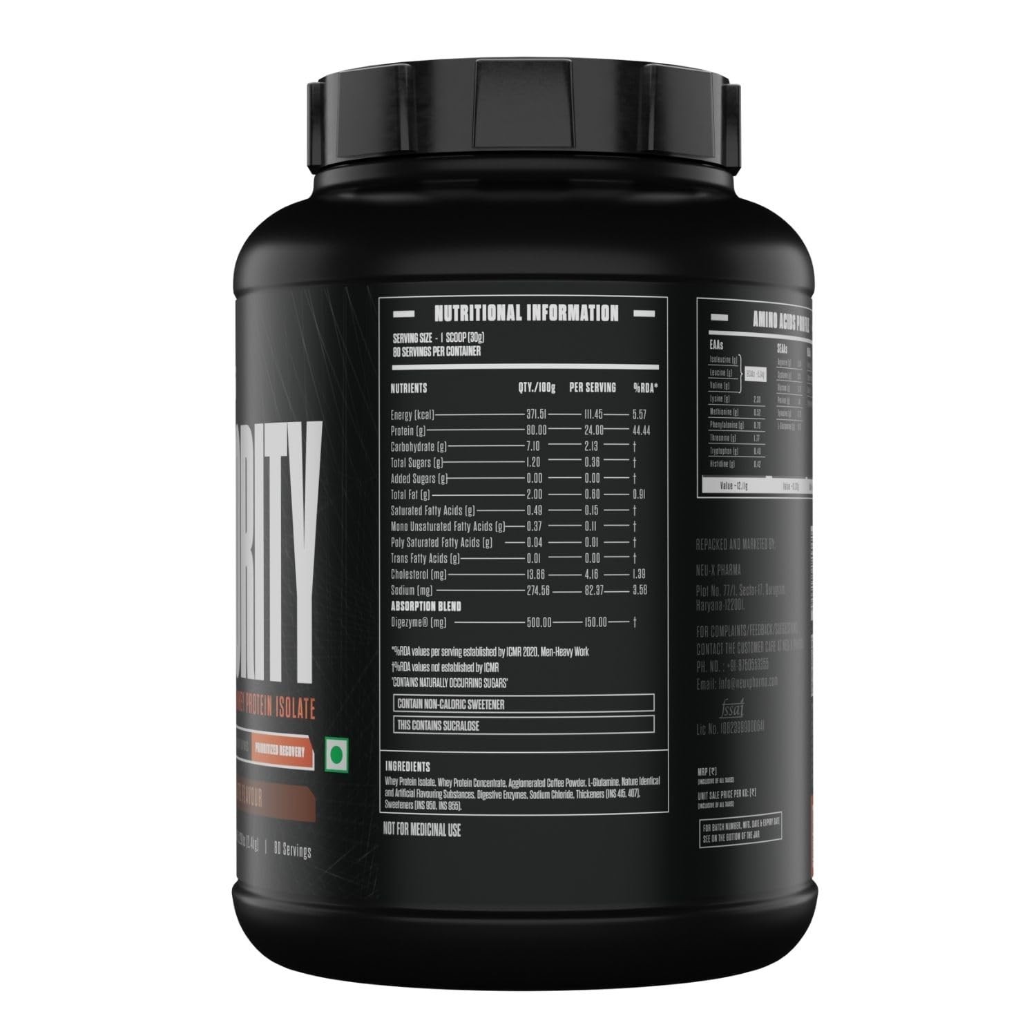EXALT WHEY PROTEIN  - 2 LBS/CAFÉ LATTE