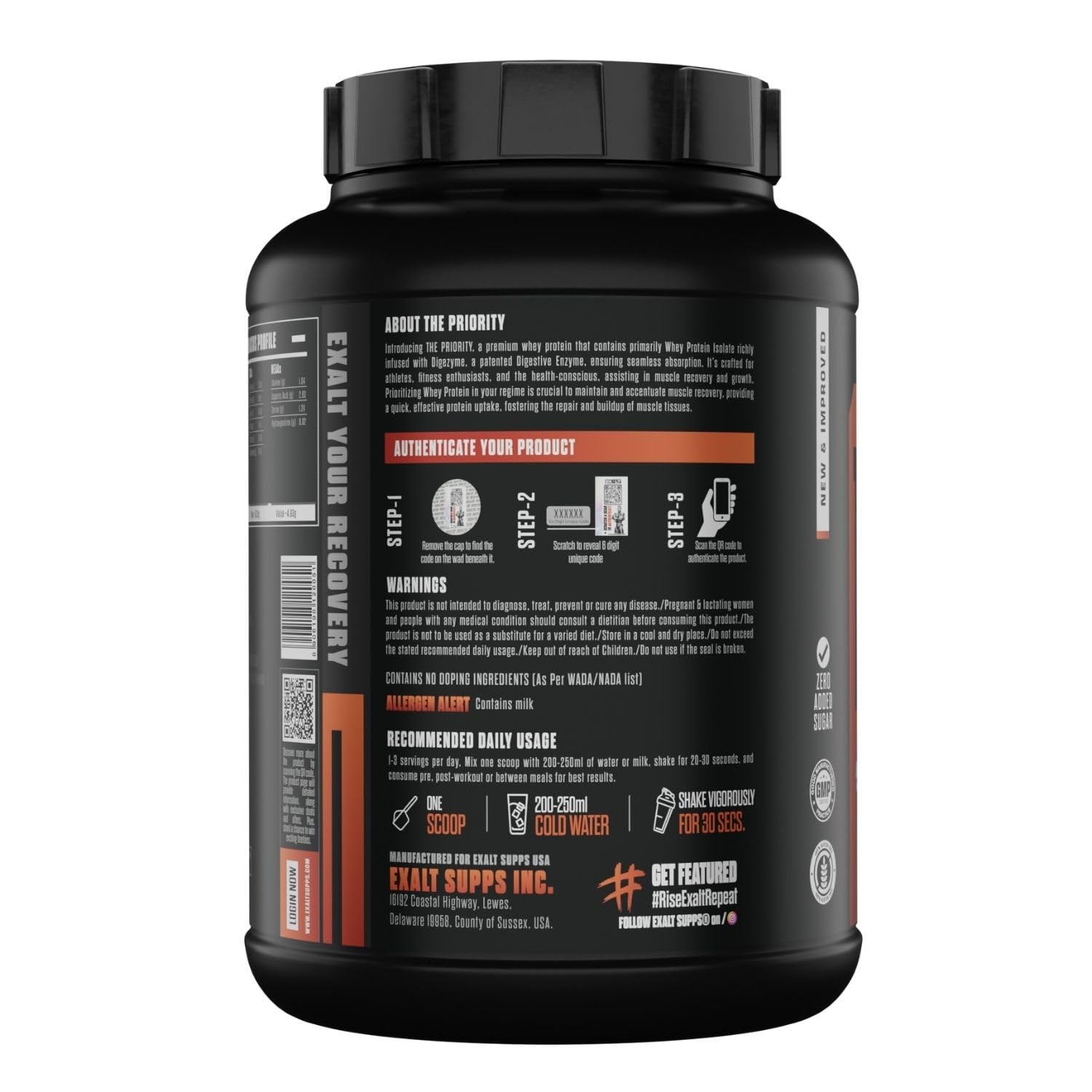 EXALT WHEY PROTEIN  - 2 LBS/CAFÉ LATTE
