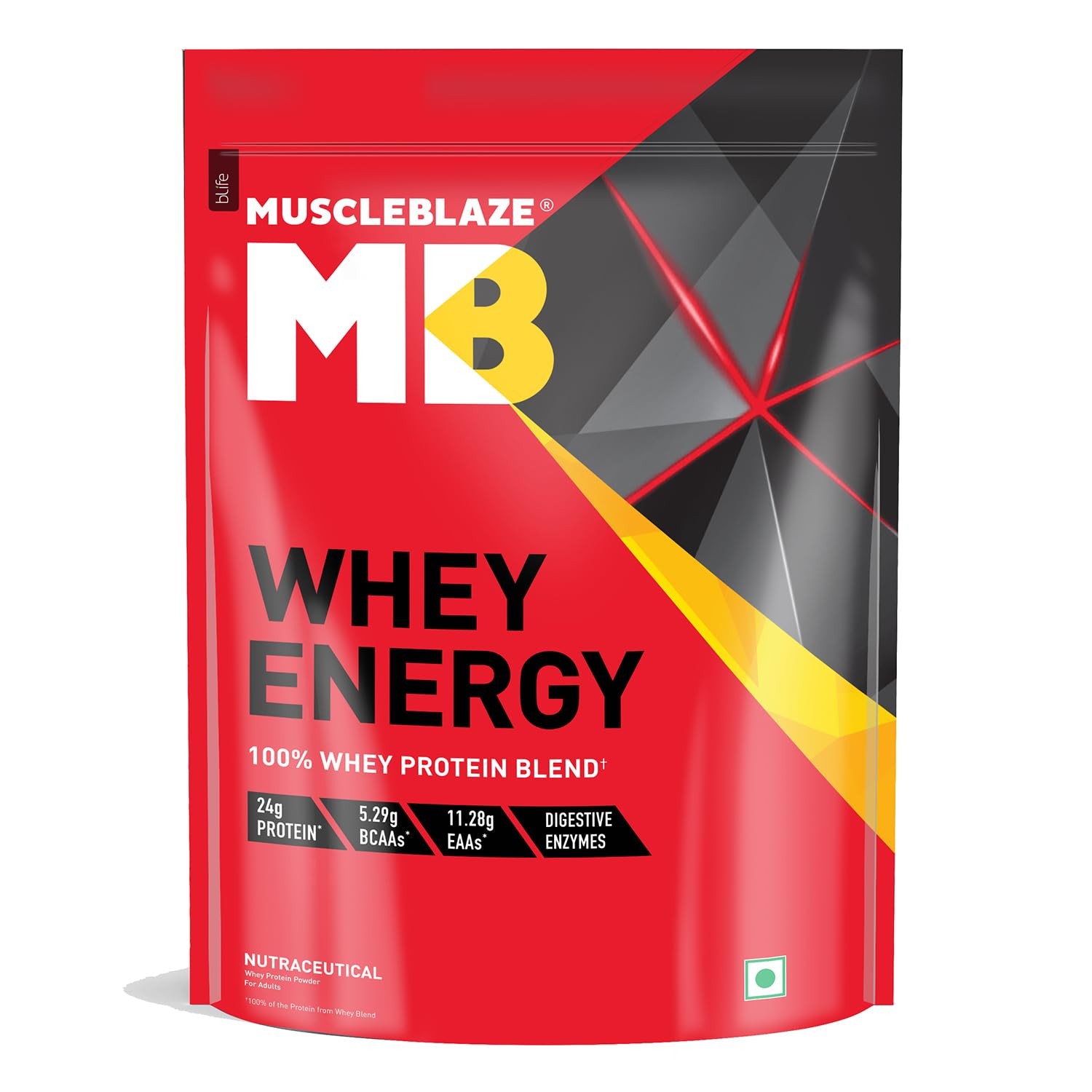 MUSCLE BLAZE WHEY ENERGY WITH DIGEZIME - 2000 Gram/COLD COFFEE