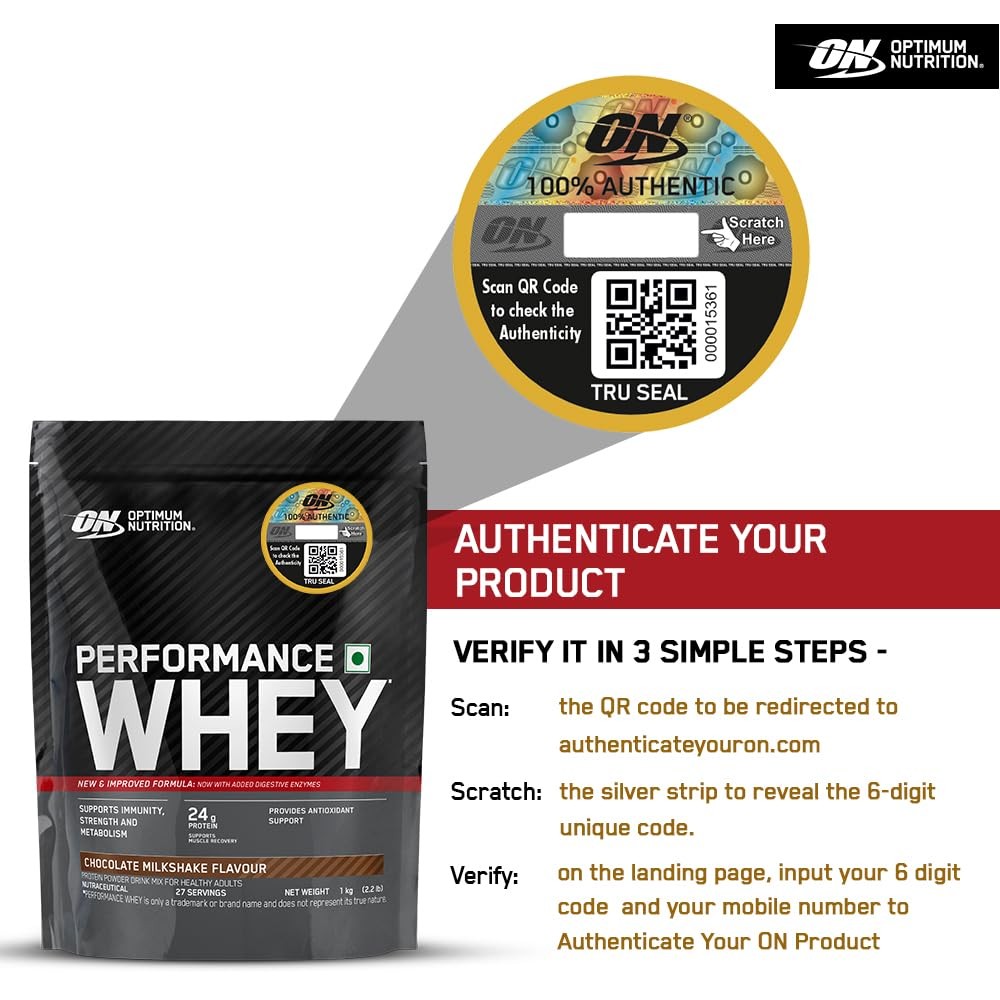 OPTIMUM NUTRITION PERFORMANCE WHEY  - 500 Gram/CHOCOLATE MILKSHAKE
